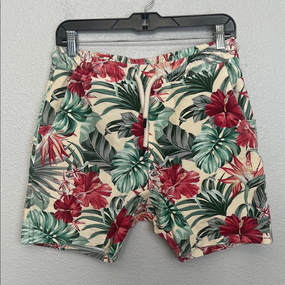Pullin Floral Casual Drawstring Short Multicolor Size Small